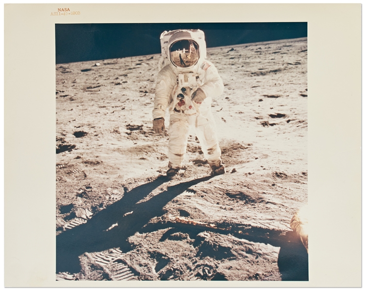 Apollo 11 ''Red Number'' ''Visor'' Photo Printed on ''A Kodak Paper''