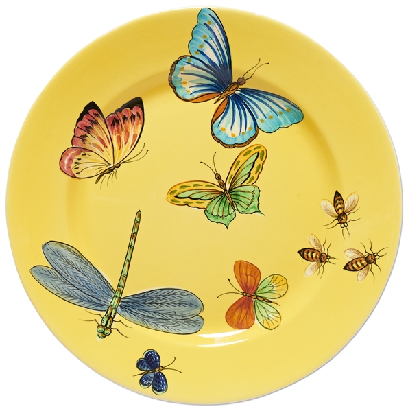 Ronald and Nancy Reagan Personally Owned Plate Designed by Valentino