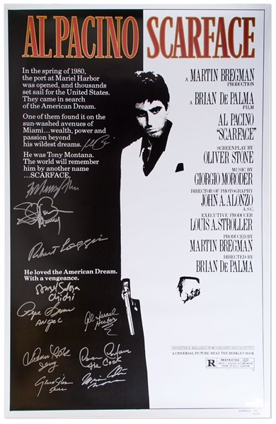''Scarface'' Cast-Signed Poster Including Al Pacino's Signature