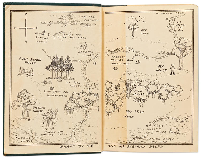 Scarce Ernest H. Shepard Signed First Printing of ''Winnie-the-Pooh'' from 1926 -- Housed in Original Dust Jacket