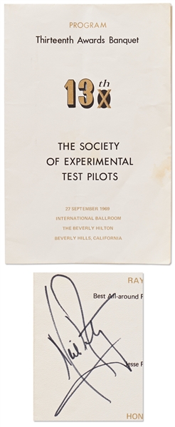 Neil Armstrong Signed Program for The Society of Experimental Test Pilots -- Uninscribed