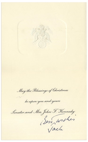 John F. Kennedy 1960 Senate Christmas Card