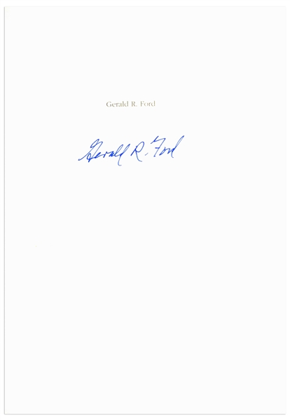 Gerald Ford Signed Copy of ''The War Powers Resolution: A Constitutional Crisis?''