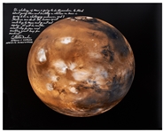 Apollo 16 Moonwalker Charlie Duke Signed 20 x 16 Photo of Mars -- ...Mars...will be another small step for man and another giant leap for mankind...