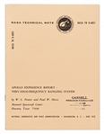 Apollo Experience Report from 1972 Outlining the Ranging System Developed in Case of a Lunar Module Failure