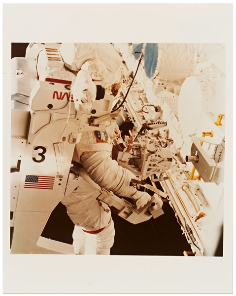 NASA Photo from Space Shuttle Challenger STS-41B Showing Bruce McCandless During the EVA