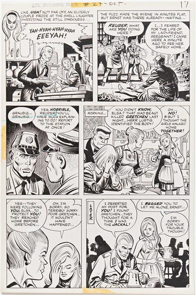 Norman Maurer ''The Witching Hour'' #24 Original Artwork, Pages 13-20 Including Three-Quarter Splash Page (DC, October 1972) -- Measures Approx. 10.5'' x 15.75'' -- Very Good Plus