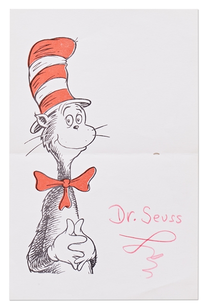 Dr. Seuss Signed ''The Cat in the Hat'' Stationery