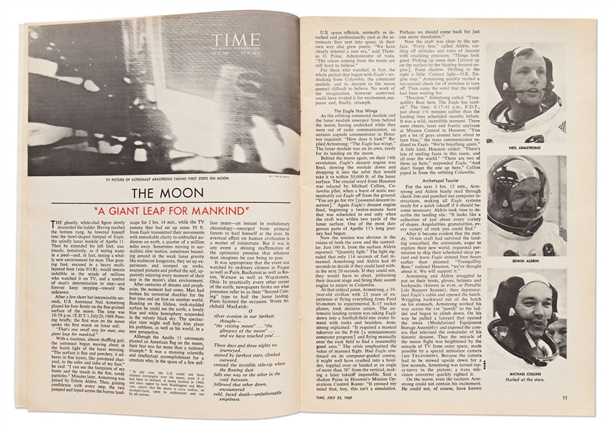 TIME ''Man on the Moon'' Magazine Dated 25 July 1969