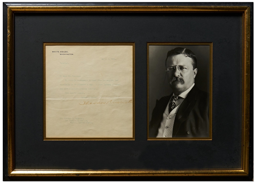 Theodore Roosevelt Letter Signed as President