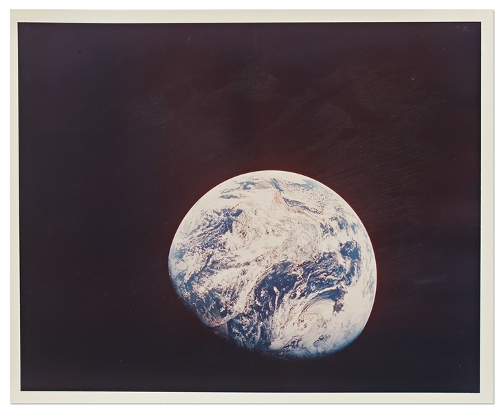 Apollo 8 NASA Photo on ''A Kodak Paper'' -- The First Photo of Earth from Space