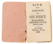 Rare Election Propaganda Miniature Book -- Distributed the Day of the 1852 Election Criticizing Democratic Nominee Franklin Pierce
