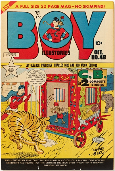 8 Copies of ''Boy Comics'' (Lev Gleason, 1949) -- 2 Copies of #47; 2 of #48; 2 of #49; 2 of #50 -- Light Wear