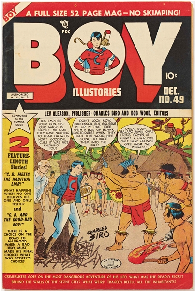 8 Copies of ''Boy Comics'' (Lev Gleason, 1949) -- 2 Copies of #47; 2 of #48; 2 of #49; 2 of #50 -- Light Wear