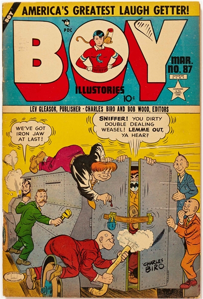 9 Copies of ''Boy Comics'' (Lev Gleason, 1952-55) -- 1 of #84; 2 of #85; 1 of #86; 2 of #87; 1 of #91; 1 of #92; 1 of #109 -- Light to Moderate Wear, Stamp on Back Cover of #84, #86, #87 (Both) & #109