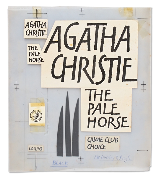 Original First Edition Artwork for the Agatha Christie Crime Novel ''The Pale Horse''