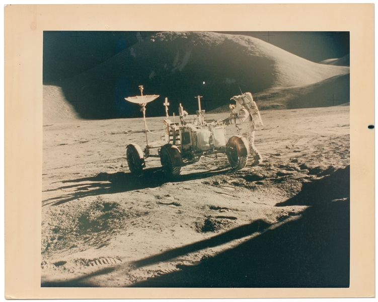 Apollo 15 Photo of the Lunar Rover, Printed on ''A Kodak Paper''