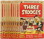10 Copies of Three Stooges #5 (St. John, 1954) -- Light Chipping & Edgewear