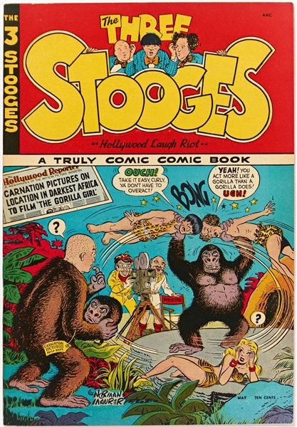 8 Copies of ''Three Stooges'' #2 (Jubilee, 1949) -- Light Wear, Writing to Front Cover of 1