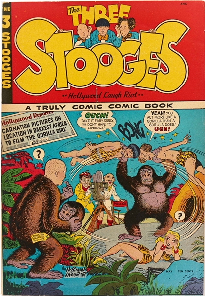 8 Copies of ''Three Stooges'' #2 (Jubilee, 1949) -- Light Wear, Stamp or Writing to Front Cover of 4