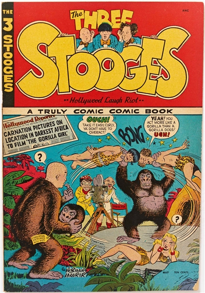 8 Copies of ''Three Stooges'' #2 (Jubilee, 1949) -- Light Wear, Stamp or Writing to Front Cover of 4