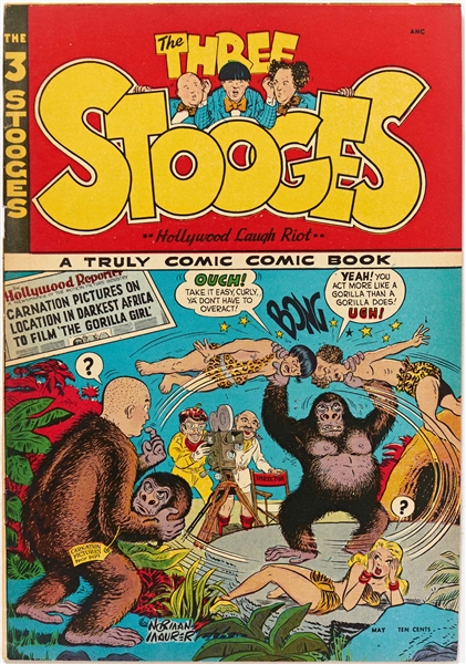 8 Copies of ''Three Stooges'' #2 (Jubilee, 1949) -- Light Wear, Stamp to Front Cover of 1