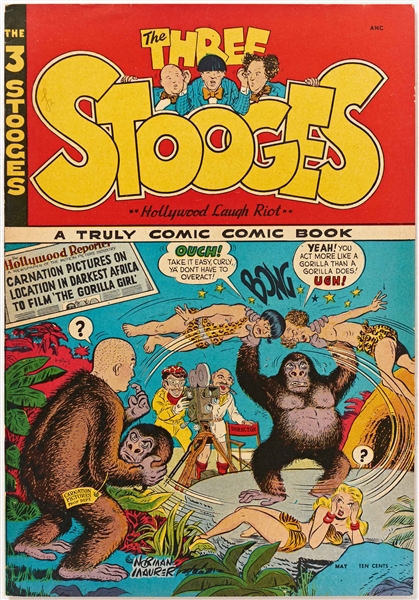 8 Copies of ''Three Stooges'' #2 (Jubilee, 1949) -- Light Wear, Writing on Front Cover of 2