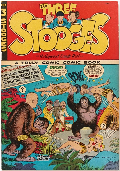 8 Copies of ''Three Stooges'' #2 (Jubilee, 1949) -- Light Wear, Writing on Front Cover of 2