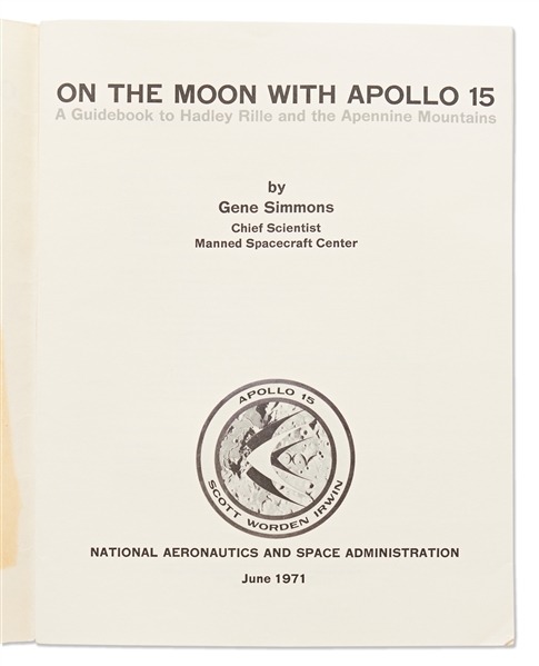 NASA Guidebook, ''On the Moon With Apollo 15''
