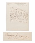 Ulysses S. Grant Letter Signed as President of the Mexican Southern Railroad Company
