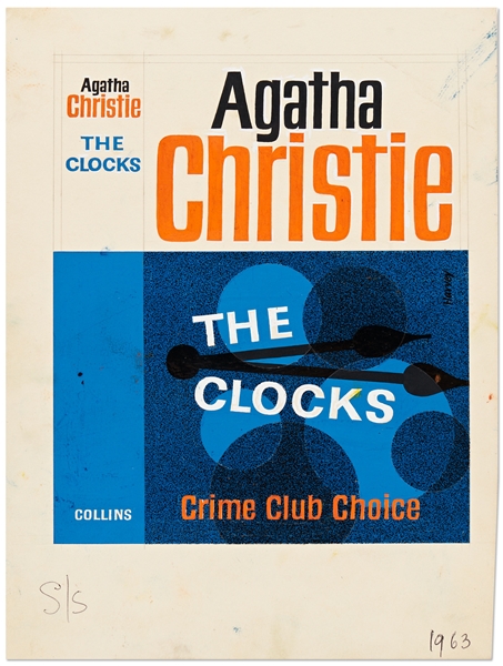 Original First Edition Artwork by Michael Harvey for the Agatha Christie Crime Novel ''The Clocks''
