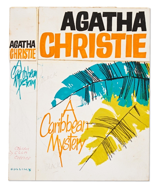 Original First Edition Artwork for the Agatha Christie Crime Novel ''A Caribbean Mystery''