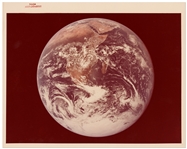 Red Number NASA Blue Marble Photo from the Apollo 17 Mission -- The First Fully Illuminated Image of the Earth from Space
