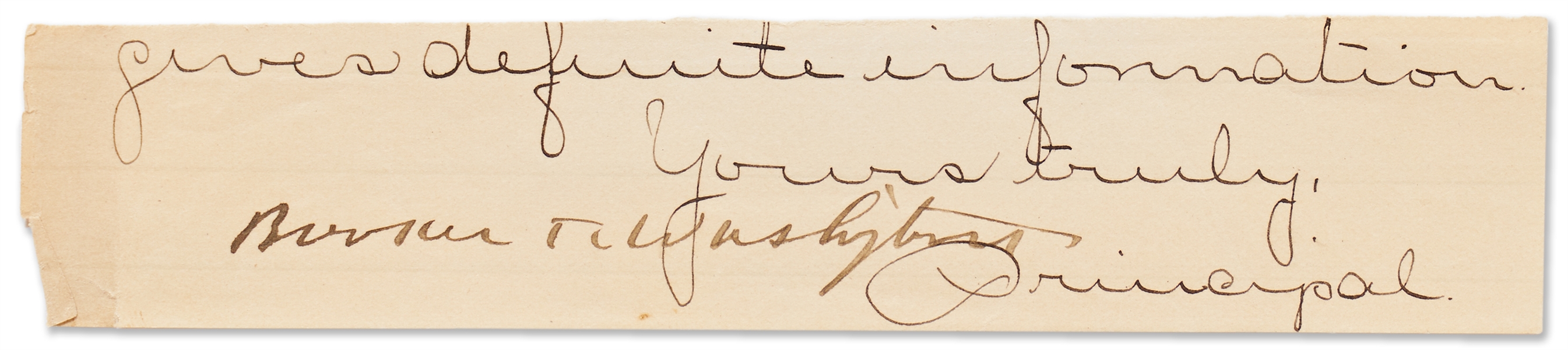 Booker T. Washington Signature