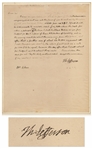 Thomas Jefferson Autograph Letter Signed from 1813, Desperate for Liquidity -- ...send me...one hundred Dollars in bills from 20 to 5...