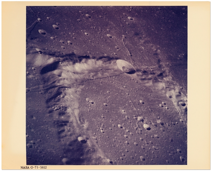 Black Number NASA Photo from the Apollo 14 Mission, Showing the Lunar Surface
