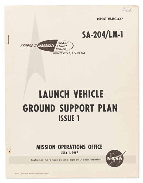 Apollo 5 Launch Vehicle Ground Support Plan from 1967