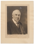 Warren Harding Signed 10.875 x 13.75 Photo