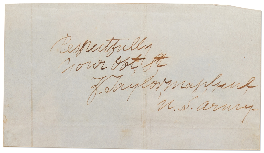 President Zachary Taylor Signature as Major General