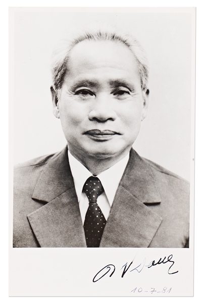 Pham Van Dong Signed Photo -- Vietnam's Prime Minster and Ho Chi Minh's Lieutenant
