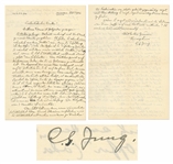 Carl Jung Autograph Letter Signed with Fantastic Content on Dream Analysis, Transference & Religion -- ...The Self can only live when we live in agreement with reality...