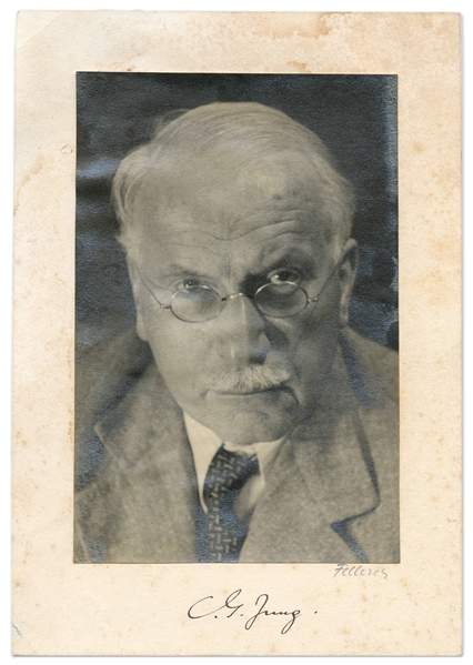 Very Rare Carl Jung Signed Photo Mat -- Without Inscription