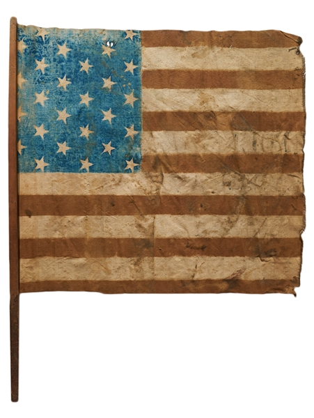James Polk and George Dallas Campaign Flag from the 1844 Presidential Election -- Scarce, with Very Few Polk Campaign Flags Having Ever Come to Auction