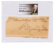 George Washington Signature -- Encapsulated by CAG