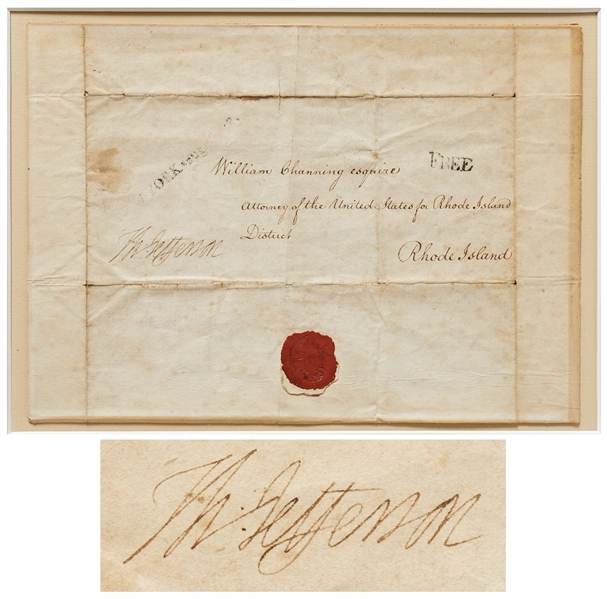 Thomas Jefferson Free Frank Signature -- Signed by Jefferson as Secretary of State Under George Washington