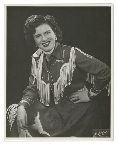 Lot of Three 8'' x 10'' Photos Signed by Patsy Cline & The Carter Sisters