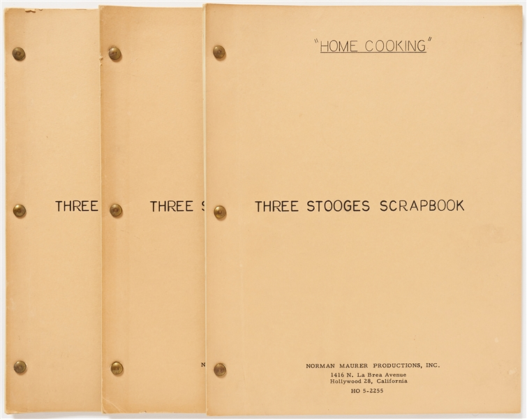 Lot of 6 Scripts & Treatments for The Three Stooges Films, Owned by Moe Howard & Norman Maurer