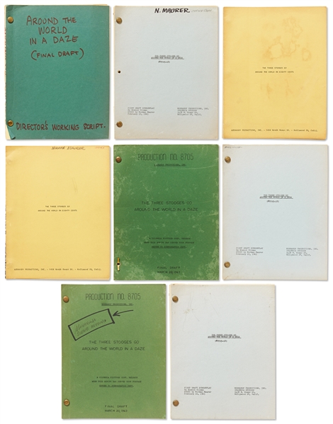 Collection of Eight Scripts and Treatments for ''The Three Stooges Go Around the World in a Daze''