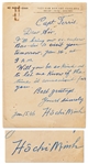 Ho Chi Minh Autograph Letter Signed from 1946 -- ...Ill bring our EX-emperor Bao-dai to visit you...