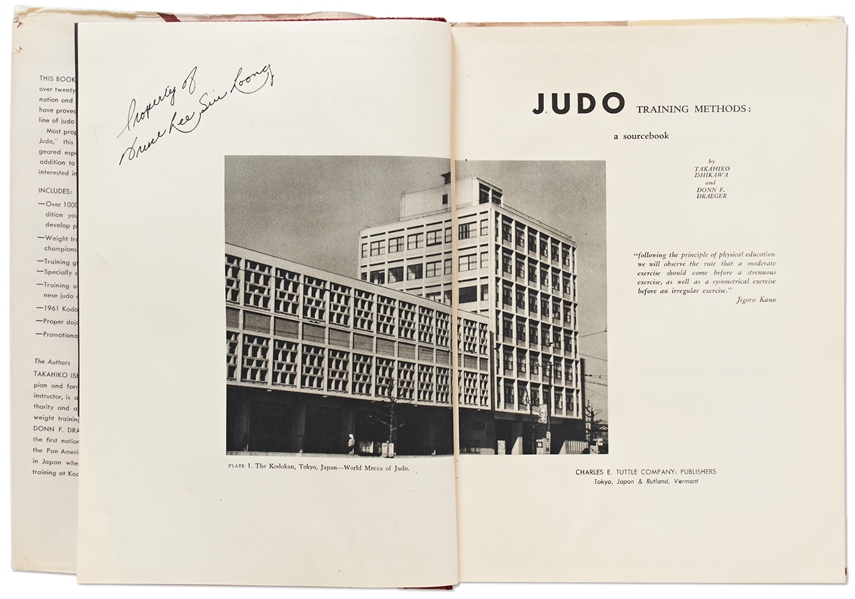 Bruce Lee's Personally Owned ''Judo Training Methods'' Book -- With Ownership Inscription of Lee, ''Property of / Bruce Lee Sui Loong'' -- With University Archives COA
